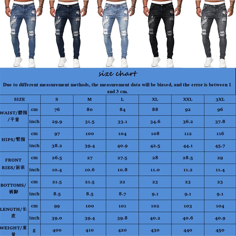 Mens Ripped Skinny Jeans Blue Slim Fit Hole Pencil Pants Biker Casual Trousers Streetwear 2020 High Quality Denim Man Clothing 6 Mens Ripped Skinny Jeans Blue Slim Fit Hole Pencil Pants Biker Casual Trousers Streetwear 2020 High Quality Denim Man Clothing 6
