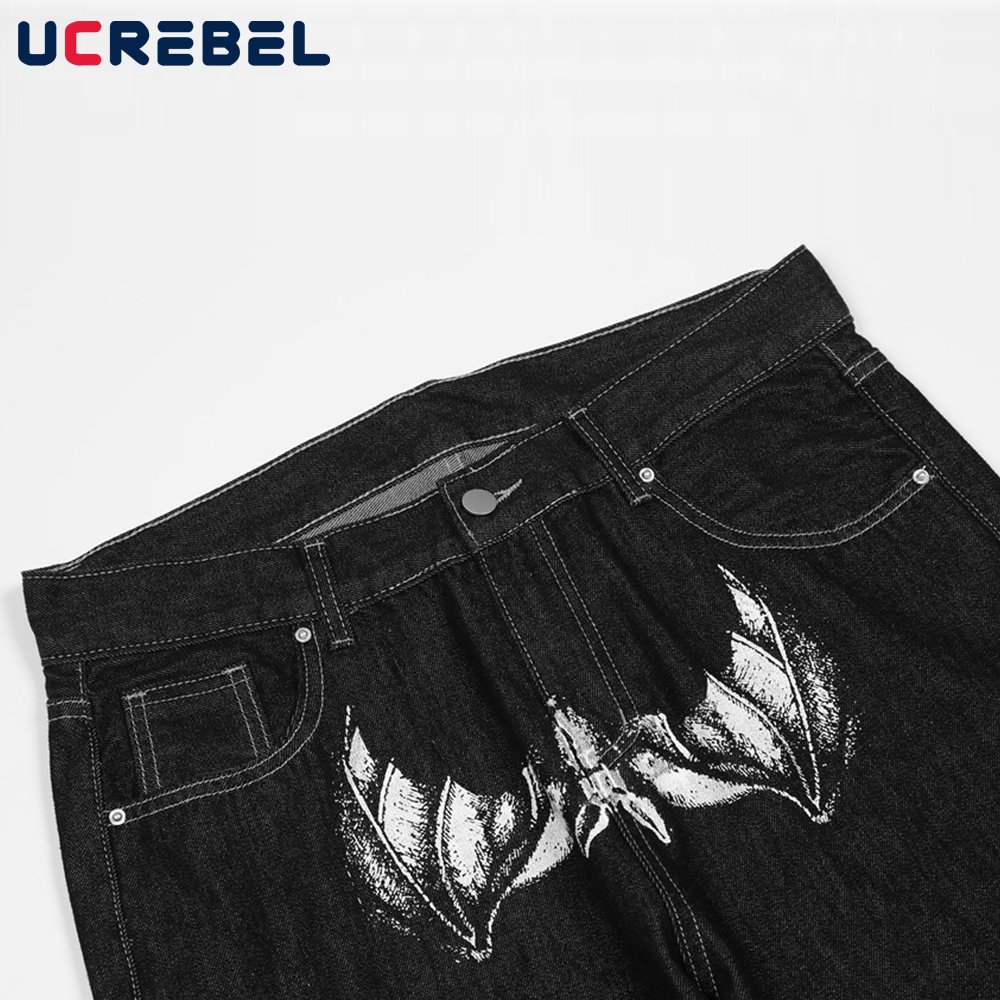 Spoof Portrait Print Denim Pants Mens High Street Funny Loose Straight-leg Pants Streetwear Casual Jeans y2k Trousers Men 3 Spoof Portrait Print Denim Pants Mens High Street Funny Loose Straight-leg Pants Streetwear Casual Jeans y2k Trousers Men 3