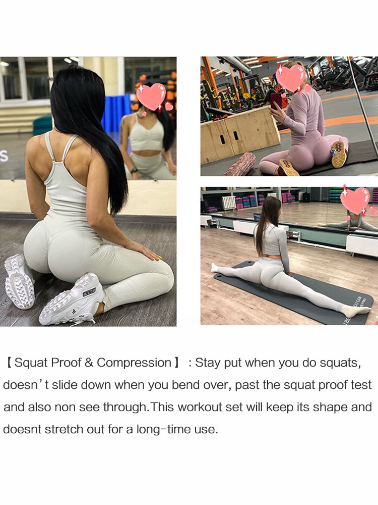 Women's Sets Skinny Tracksuit Breathable Bra Long Sleeve Top Seamless Outfits High Waist Push Up Leggings Gym Clothes Sport Suit 5 Women's Sets Skinny Tracksuit Breathable Bra Long Sleeve Top Seamless Outfits High Waist Push Up Leggings Gym Clothes Sport Suit 5